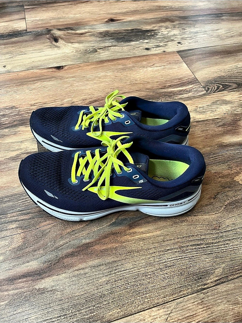 Brooks Ghost 15 Men’s Size 9 D Peacoat Nightlife Blue Running Shoes 1103931D429